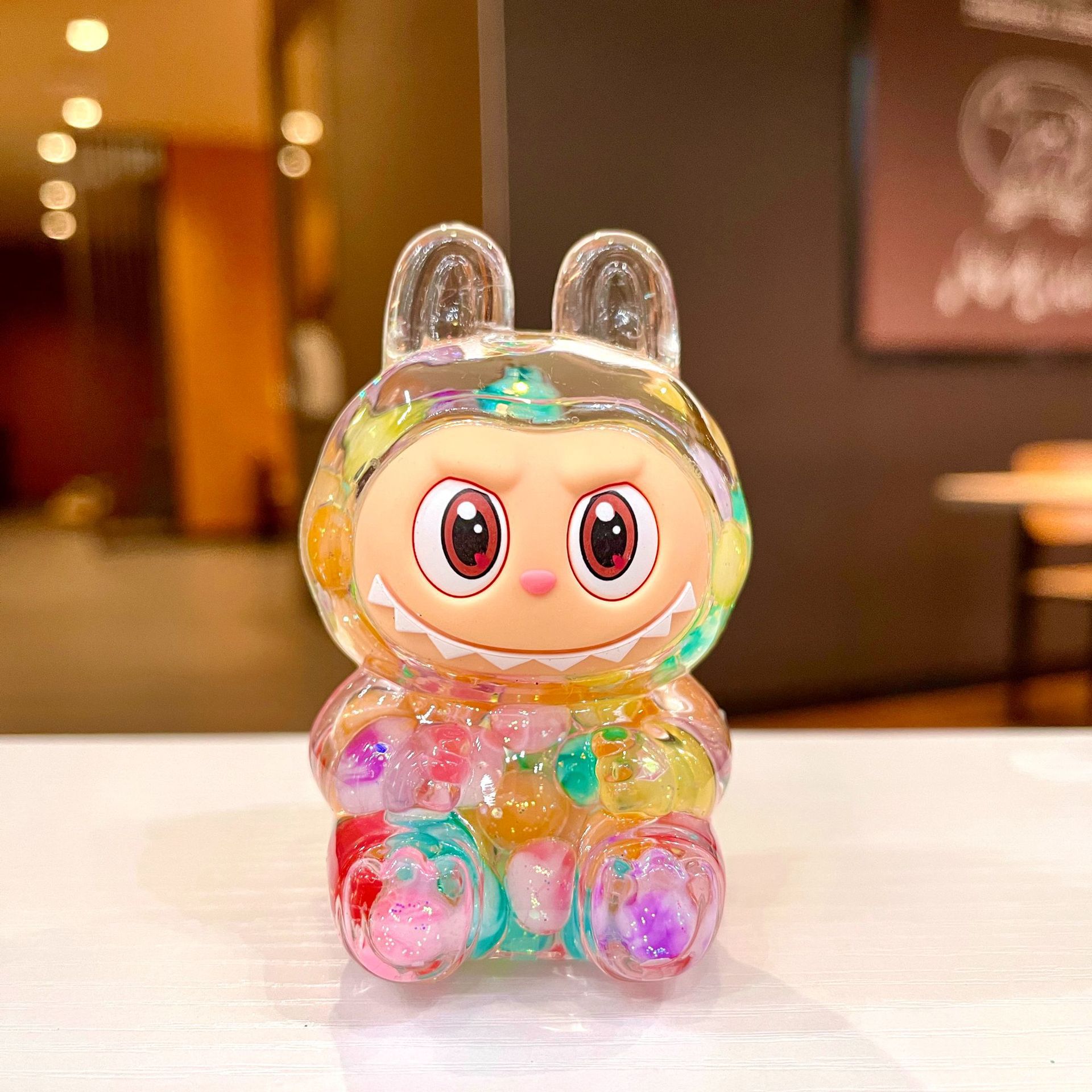 

Креативная и милая бутылка с текучим песком, наполненная маслом, подарок для пары, настольная мультяшная маленькая фигурка для украшения, детская игрушка, подарок