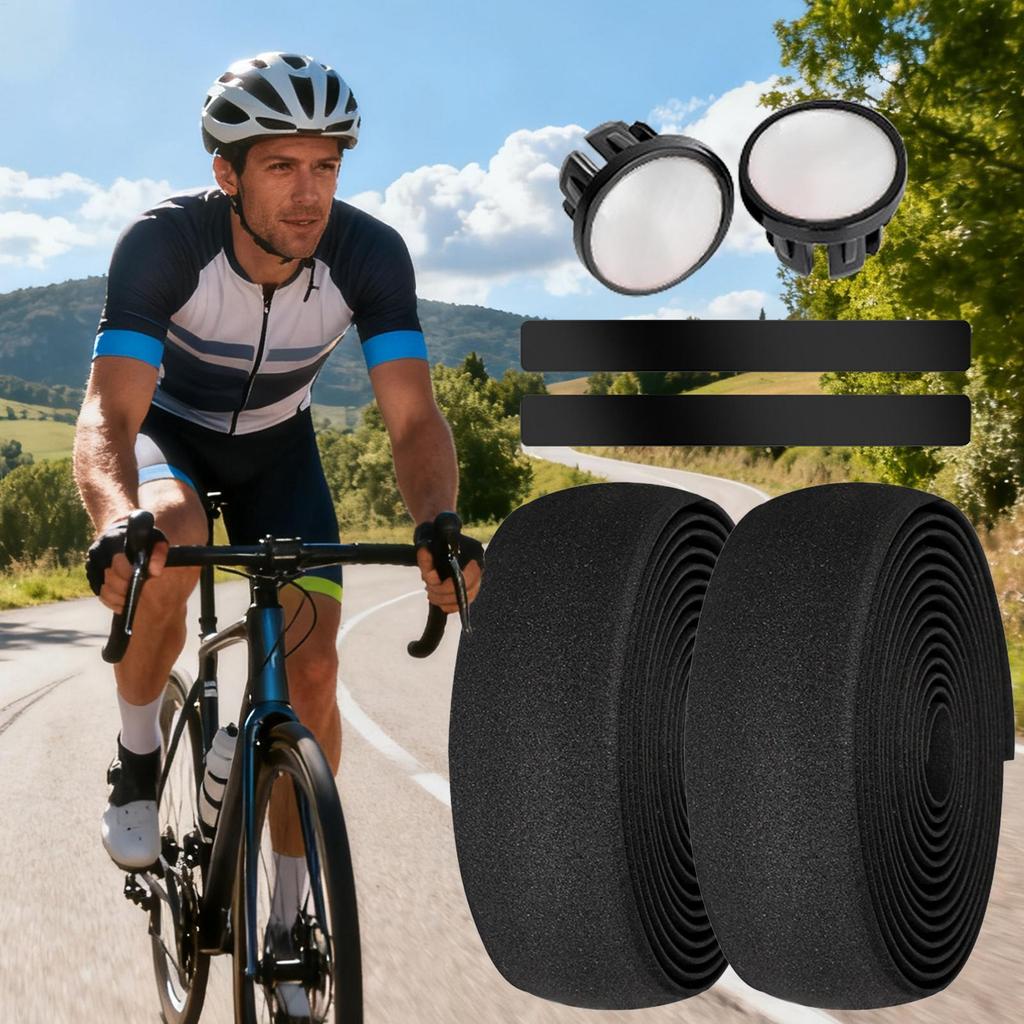 Bicycle Handlebar Wrap EVA Wrap Shock-Absorbing Grip Adhesive Bicycle Handlebar Tapes For Riding Motorcycling Comfort Upgrade