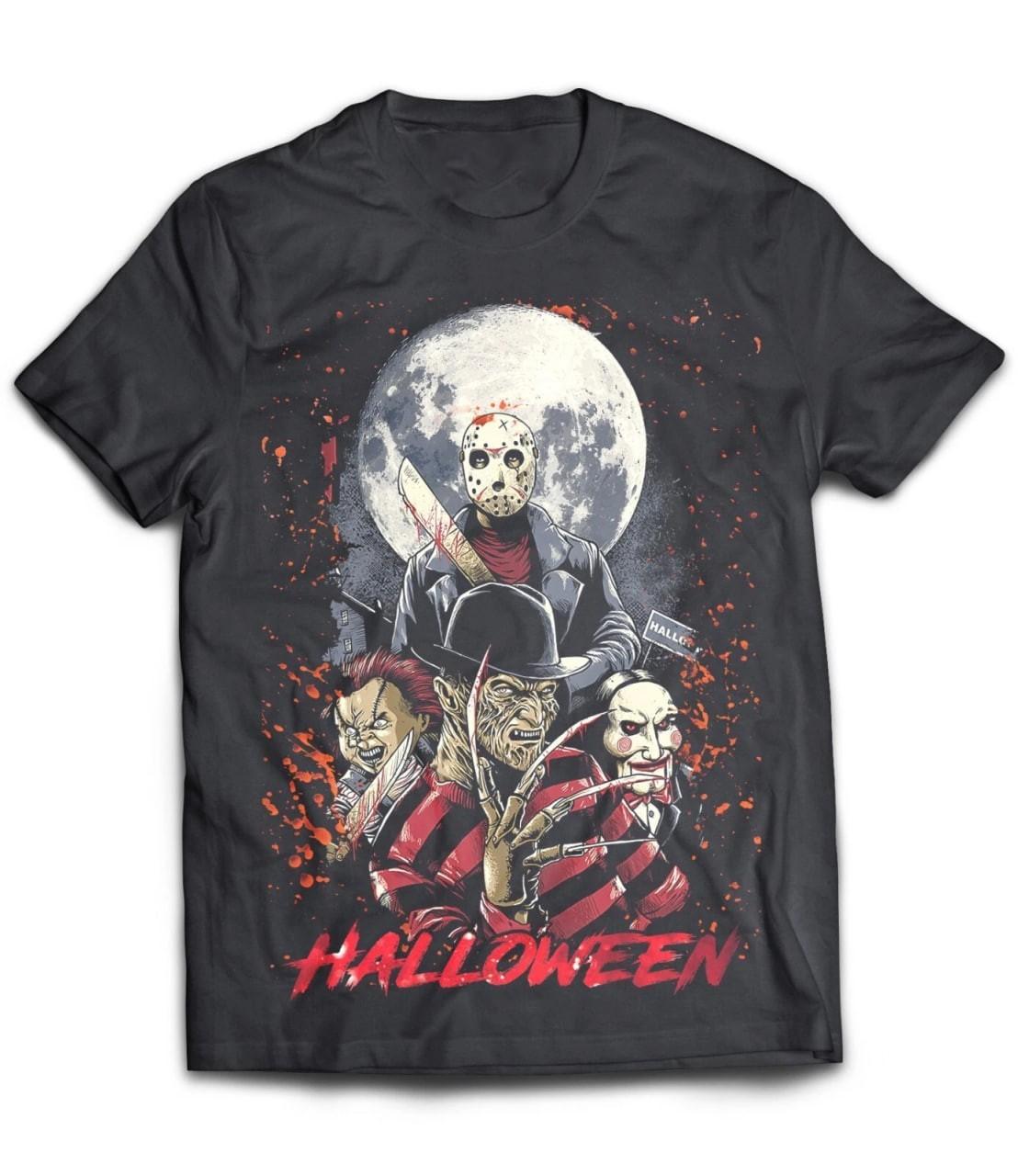 Halloween T-Shir Scary Movie Inspired Graphic Unisex Shir Gift Fan M