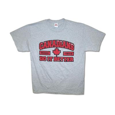 Męski T-shirt Shania Twain Canadians Szary