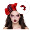 Halloween Bride Flower Crowns Headbands Wedding Spiders and Floral Hair Accessory for Costume Parties Props