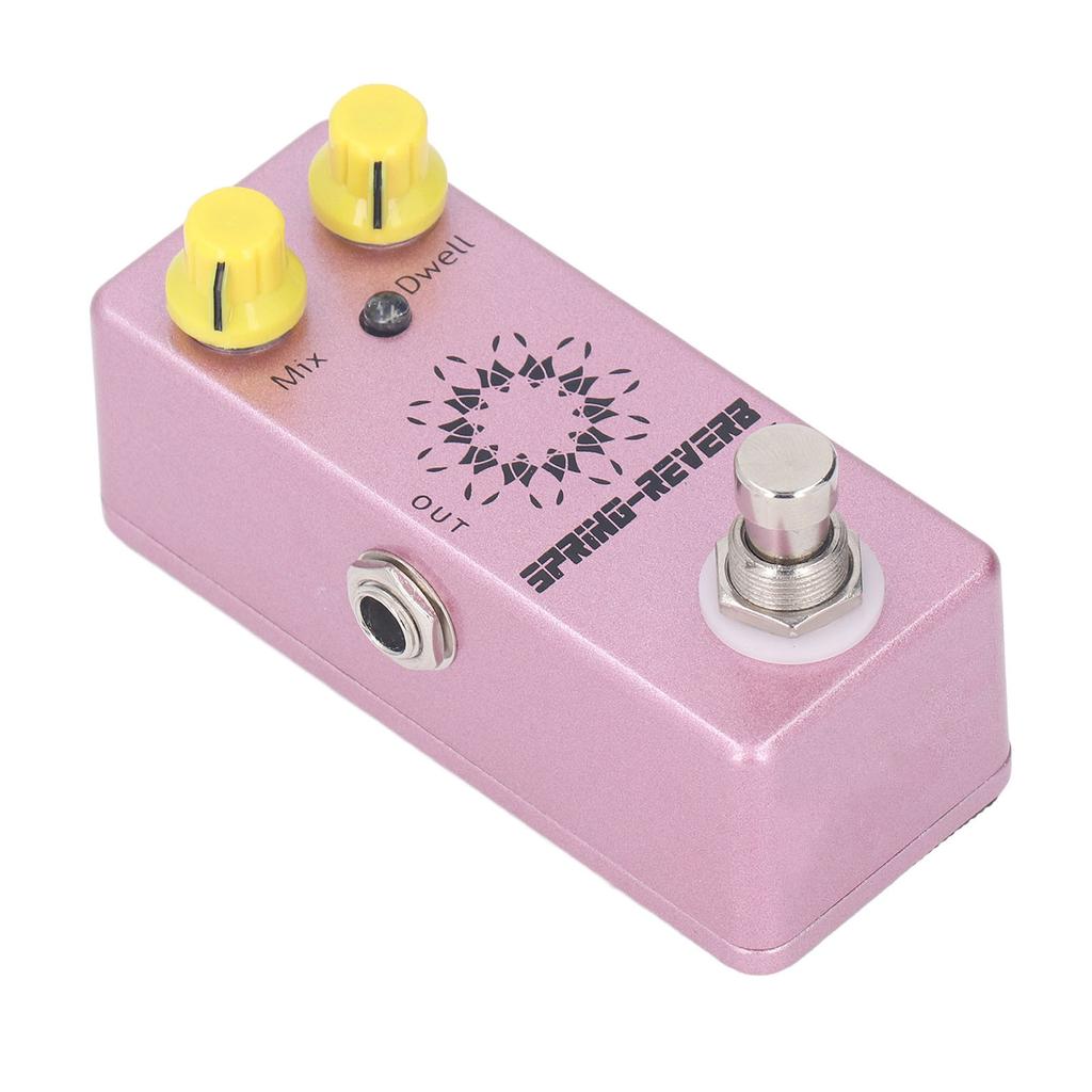 Spring Reverb Effect Pedal 1 4 Inch Mono Jack Mix Dwell Knob Low Noise Aluminum Alloy Guitar Effect Pedal