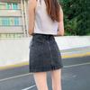 Women's Short Skirt Summer High Waist A-line Half Body Skirt Versatile Denim Skirt