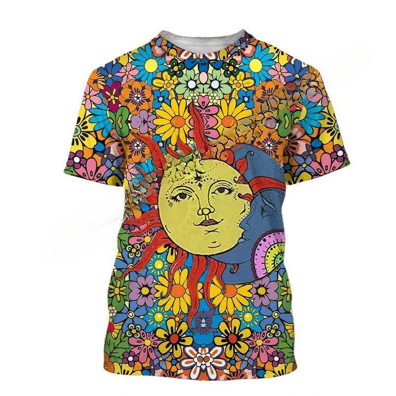 

2026 Men s Psychedelic Style T-Shirt Street Hip Hop XS жёлтый