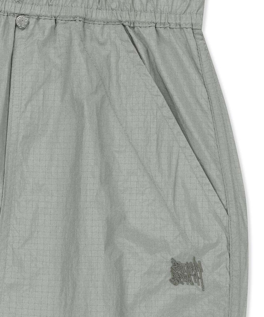 BROWNBREATH Tag Double Knee Nylon Pants - Gray