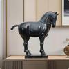 Horse Sculpture with Base Sculpted Statue Decorative for Office, Bookshelf