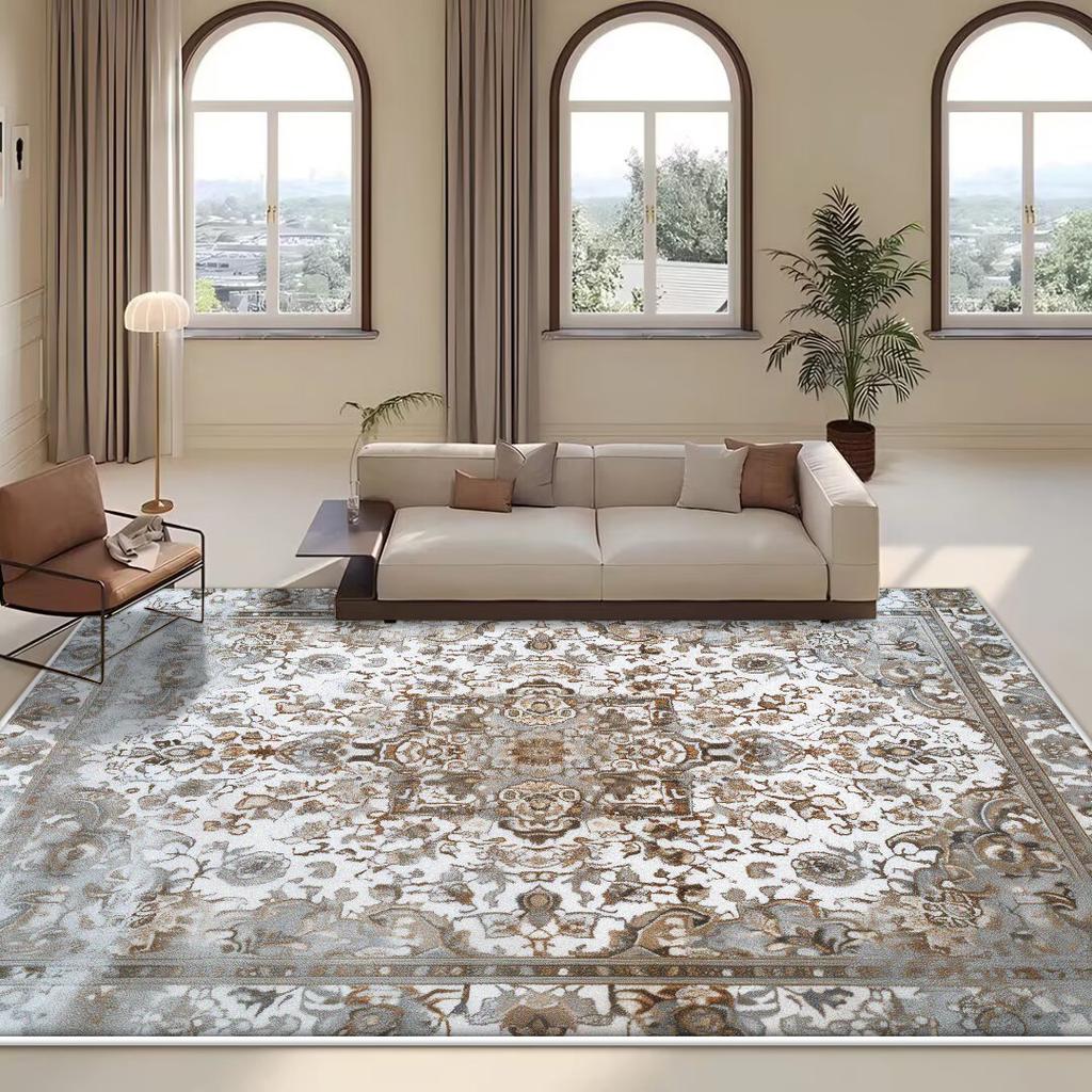 Persian Retro Large Living Room Carpet Home Decoration Easy Cleaning Washable Rug Lounge Coffee Tables Antiskid Floor Mat Boho