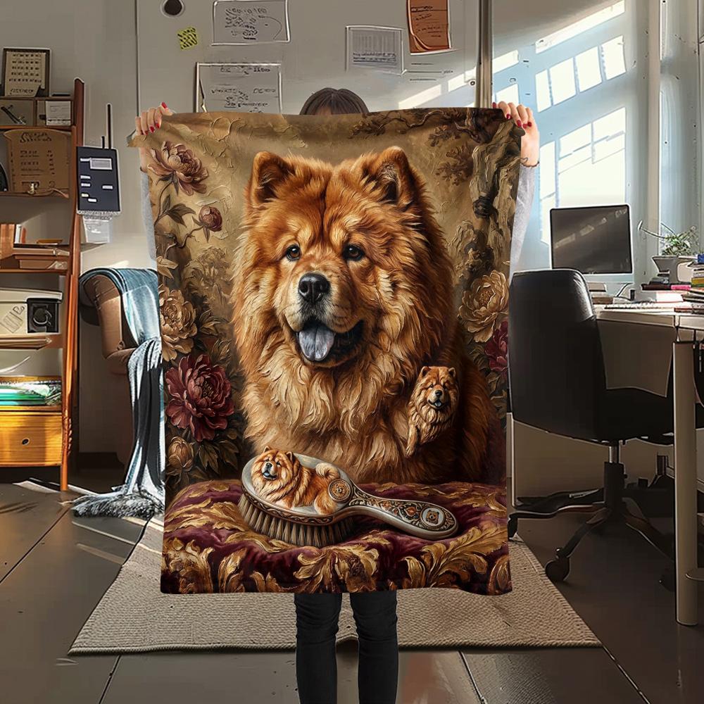 1Pc Indian Chief Painting Print Flannel Blanket High Quality Warm Comfortable Cover for All Seasons Perfect for Gifts Home Decor