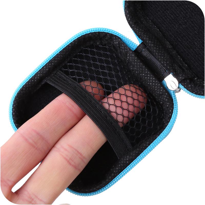 Square Earphone Bag, Data Cable Storage Bag with Zipper, Mobile Phone Cable Storage Box, Change Key Bag, Coin Bag.