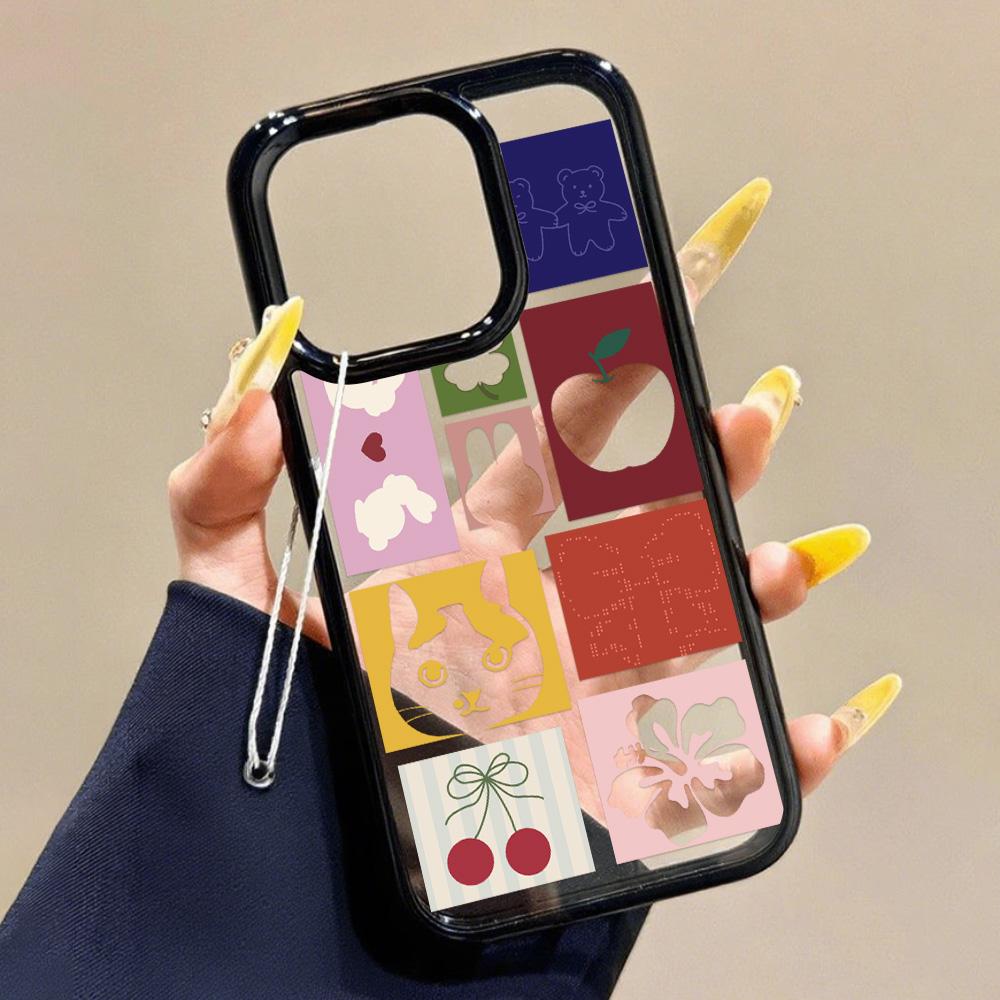 Acrylic Phone Case For iPhone 11 13 16 ProMax Case iPhone 13 14 15 ProMax 12 13 ProMax Case Samsung A55 A05S A54 A06 S22 A15 S23 A12 A22 A52S Cartoon
