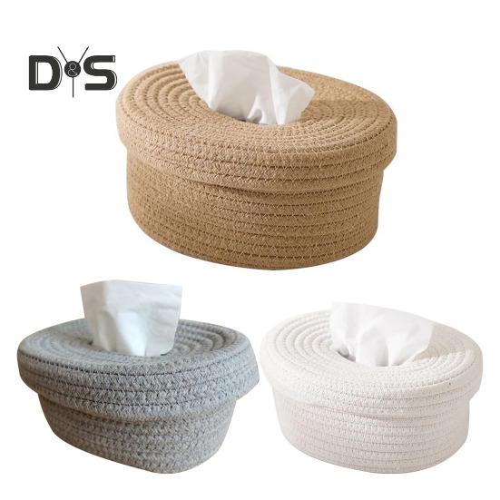 Ręcznie wykonany pojemnik do przechowywania chusteczek, pojemnik do przechowywania papieru, duża pojemność, biurko, pyłoszczelne pudełko na chusteczki z pokrywką