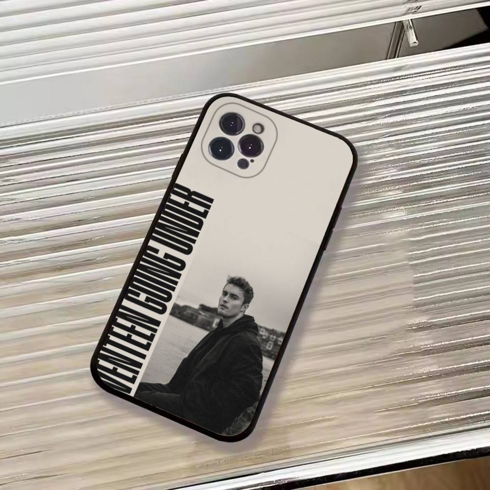 Custodia per Telefono Singer S-Sam Fender Per iPhone 17,16,15,14,13,12,11 Plus,Pro Max,XS,Copertura Nera Morbida