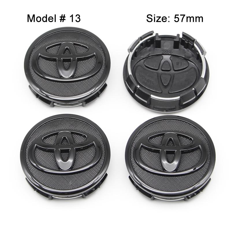 2026 Nové Pro Toyota 57/62mm Dekorativní odznak krytka středového krytu kola auta Krytky nábojů pro Toyota C-hr Rav4 Yaris Hilux Avensis Prius