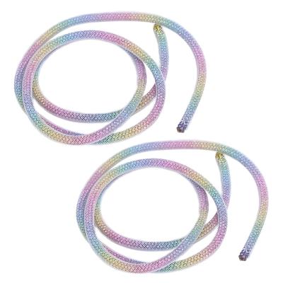 2 Stück Strassband 6mm 0,2 Zoll DIY Nähen Dekoration Bekleidungszubehör für Brautkleid