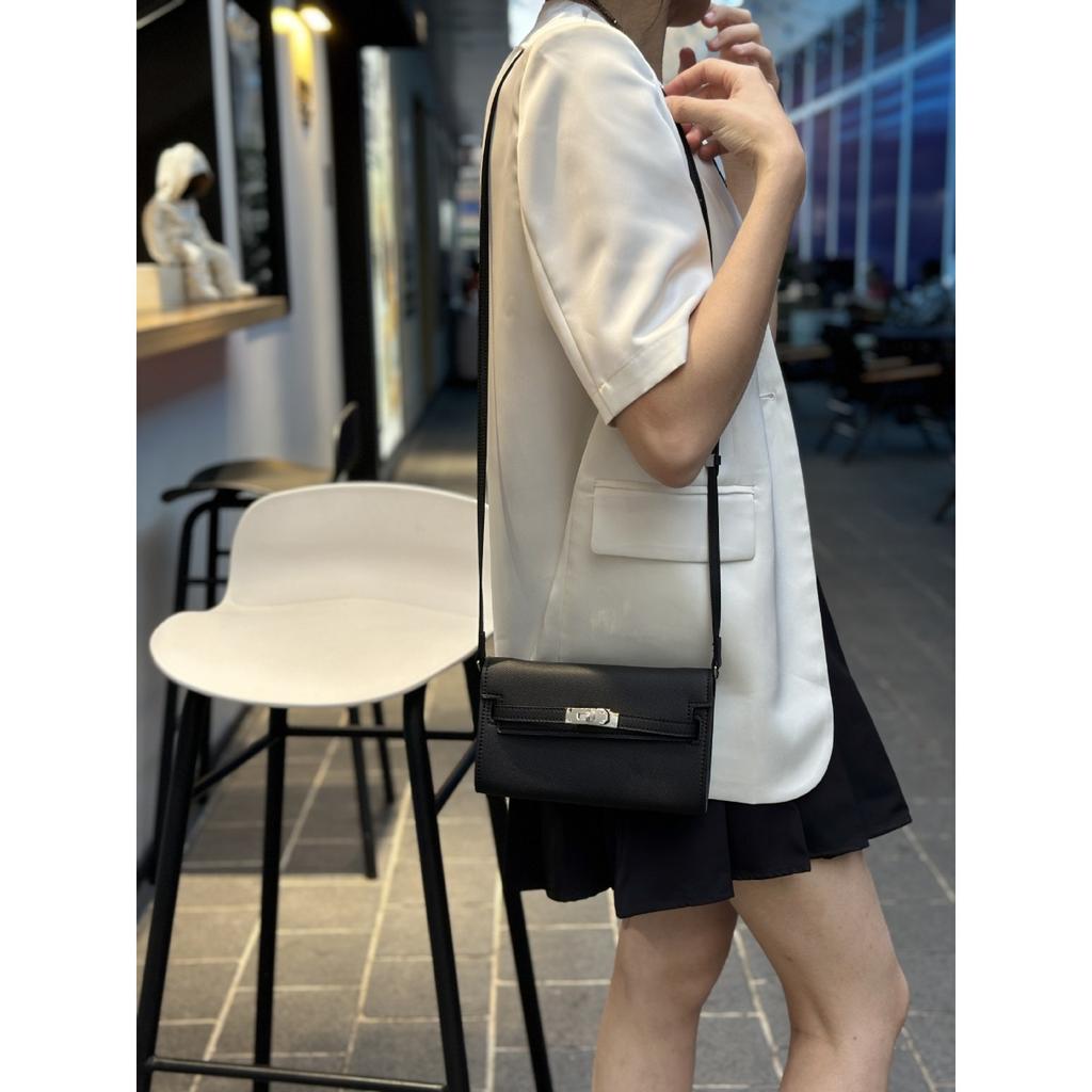 New Palm Pattern Kelly Bag Retro Messenger Bag Fashion Shoulder Bag Hand Wallet Mobile Phone Bag Women
