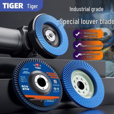 Disque Flap Tiger, Roue pour Polissage, Meulage Métal, Acier Inoxydable, Meuleuse d'Angle 100mm, Roue de Ponçage, Disque Multi-Couches.