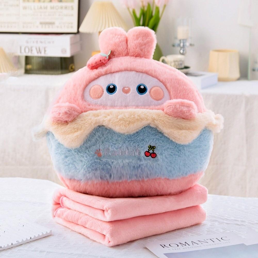 Cute 3 in 1 Quilt Pillow Multifunctional Soft Texture Animal Pillow Fluffy Material Cartoon Design Sleeping Pillow Winter Season 4670₽