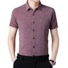 Summer Men's Lapel Collar Short Sleeve Shirt Business Casual Top