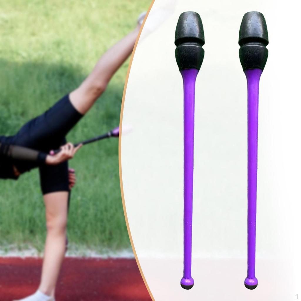 2 Stück Gymnastikstäbe Trainingsgerät Gummi Artistisch für Kinder und Erwachsene