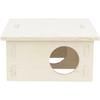 Casa encaixável - TRIXIE - 2 quartos - 25 x 12 x 25 cm - Para hamster grande e degus - Madeira não tratada