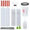50 Pack 26oz Disposable Spray Gun Cup, Auto Paint Cup System for Painting and Repaire, Plastic Paint Mixing Cup, Type H/O Quick