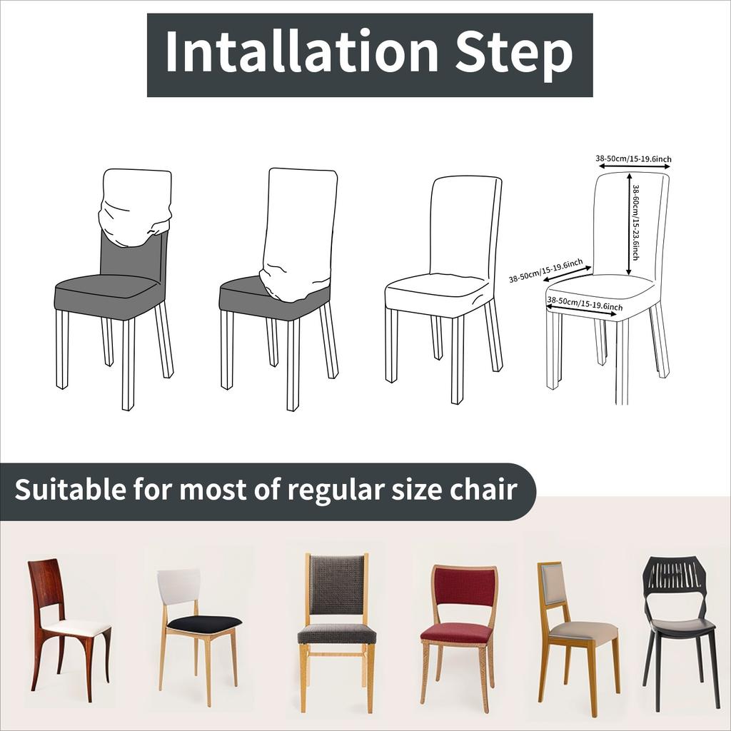Elastic Solid Color Chair Covers Removable Stretch Universal Chairs Cover Adjustable Spandex Seat Covers for Dining Room Banquet