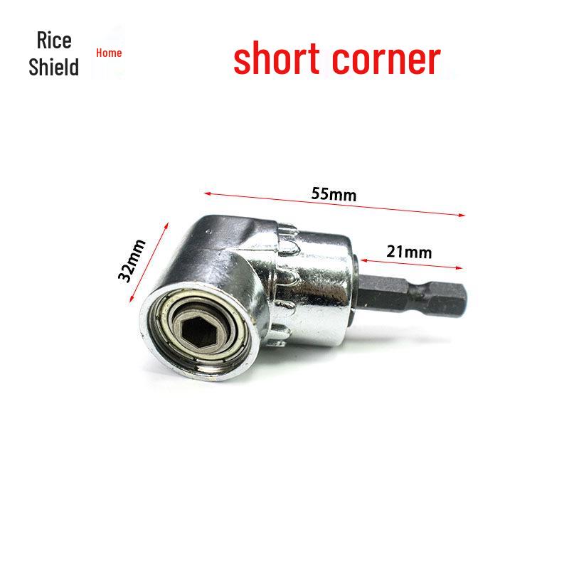 Universal Right Angle Flexible Screwdriver Attachment with Electric Drill Connection