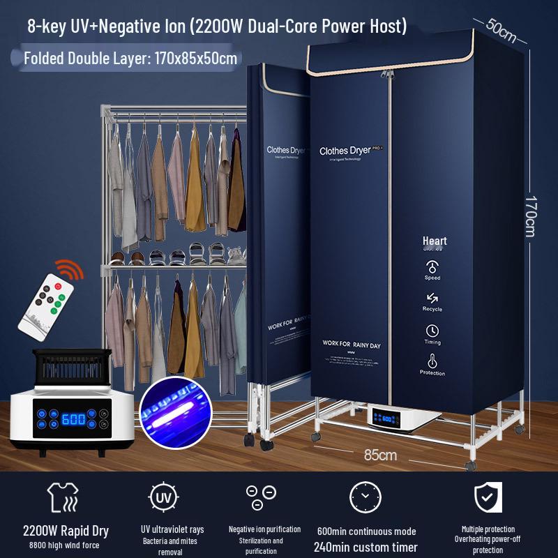 Foldable Household & Dormitory Underwear and Baby Dryer Cabinet & Rack