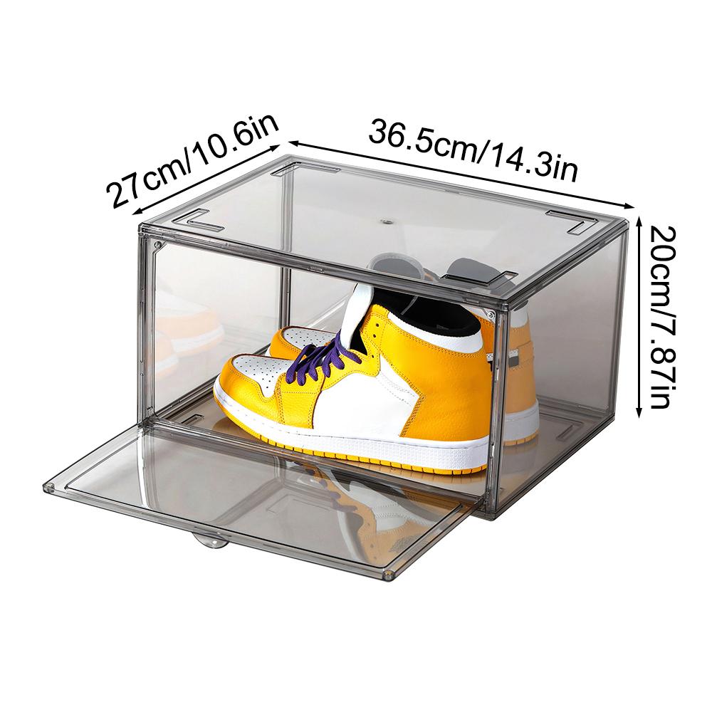 1pcs Shoe Box Home Shoe Rack Side Opening Anti Oxidation Hat Display Basketball Shoes Display Wall Acrylic Shoe Box