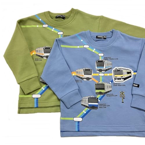 Kiejun Kids' JR Local Line Sweatshirt, Keihin-Tohoku Line, Chuo Line, Sobu Line, Yamanote Line, Yokosuka Line, Train, JR East Railroad Crossing, Route