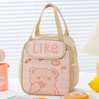 Double-Layer Insulated Cartoon Lunch Bag - Large Capacity, Thickened Picnic & Handbag for Students