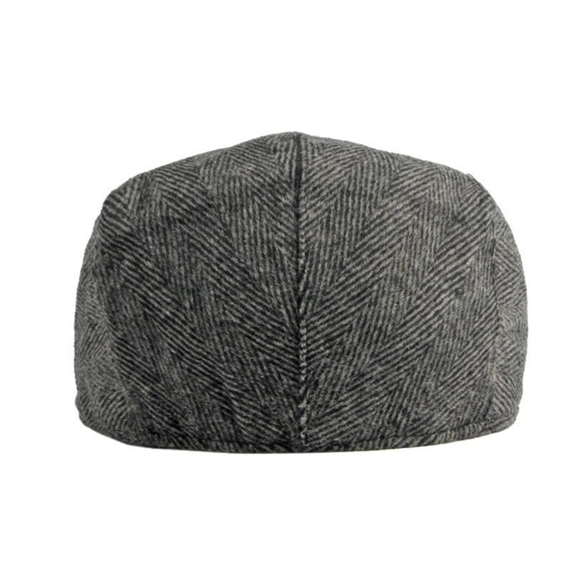 Cap Men's British Beret Spring Autumn Thin Wool Peaked Cap Forward Cap Women Peaked Cap