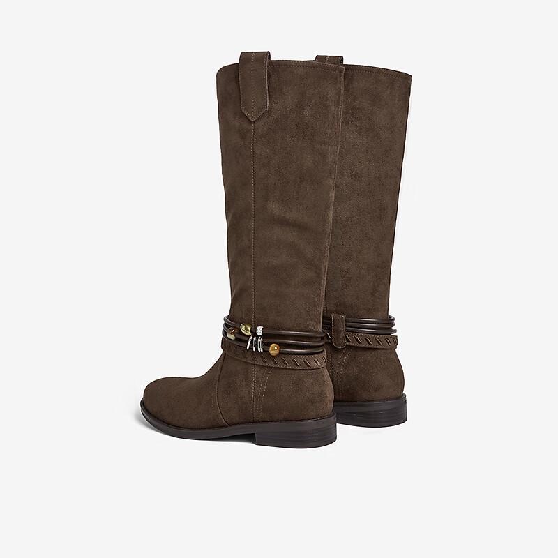 Basto Women's Retro Slouchy Western High-Tube Boots