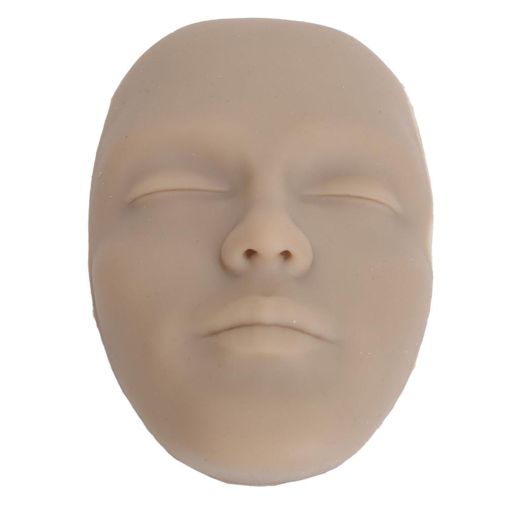 Makeup Practice Face Kit 3D Realistic Full Face Practice Broad 8pcs Makeup Brush Reusable Mannequin Cosmetic Practice