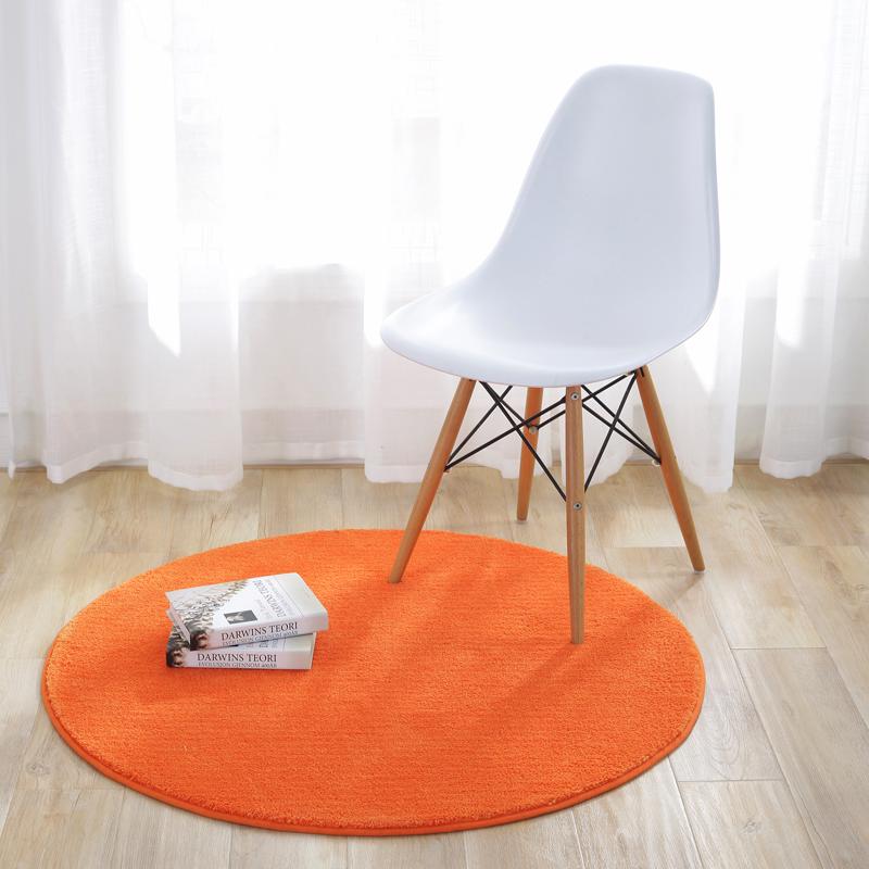 Modern Style Carpets for Living Room Solid Color Bedroom Decor Round Carpet Thicken Plush Bedside Floor Mat Home Fluffy Soft Rug