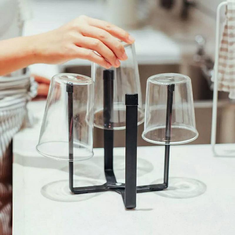 Folding Trash Rack Nordic Style Kitchen Multifunctional Debris Storage Office Desktop Trash Rack Hanging Plastic Bag Holder