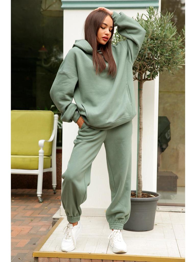 Women's European & American Solid Color Hooded Sweatshirt - New Autumn/Winter Fashion