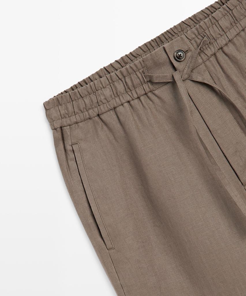 Masimodutti 100% Linen Relaxed Fit Pants