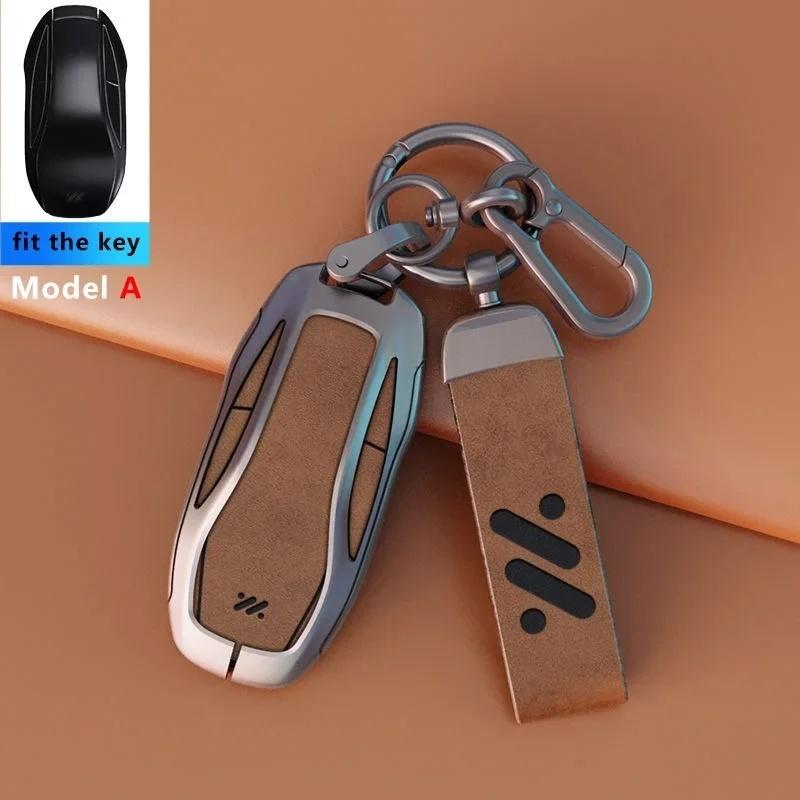 Zinc Alloy Leather NFC Key Case for IM LS6 MAX LS7 PRO L7 Dynamic Car Remote Protection Cover Bag Shell Keychain Accessories