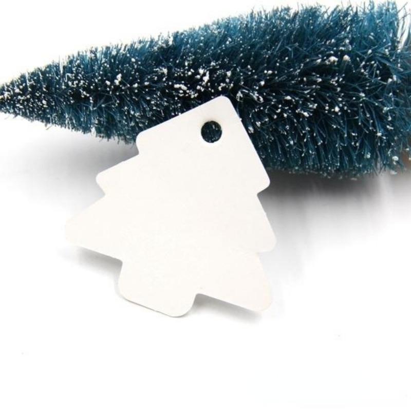 

100 шт. бумажные бирки в форме дерева, крафт-бумага, этикетки для карточек, бумажные бирки для карточек, сделай сам, Рождество, свадьба, вечеринка, пустая бирка для подарков 100pcs белый