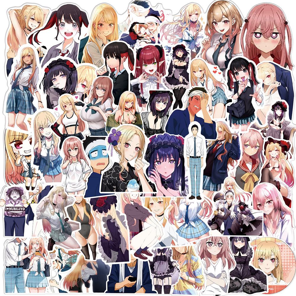 10/30/50pcs Kitagawa Marin Anime My Dress Up Darling Stickers Decals DIY Water Bottle Phone Luggage Cute Cartoon Sticker Packing
