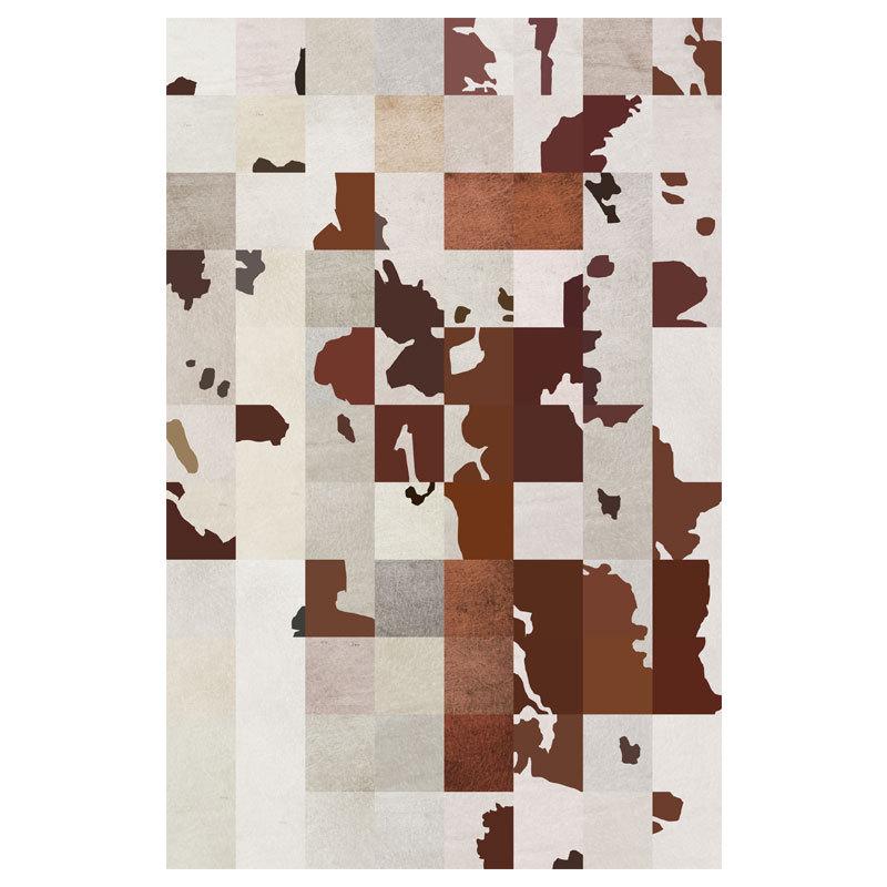 Wear-Resistant Nordic Imitation Cowhide Carpet for Living Room or Bedroom