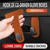 Car Interior Hooks - Adhesive Hidden for Front Passenger, Glove Box Storage, Strong Sticky Vehicle Hangers for Bags & Small Item