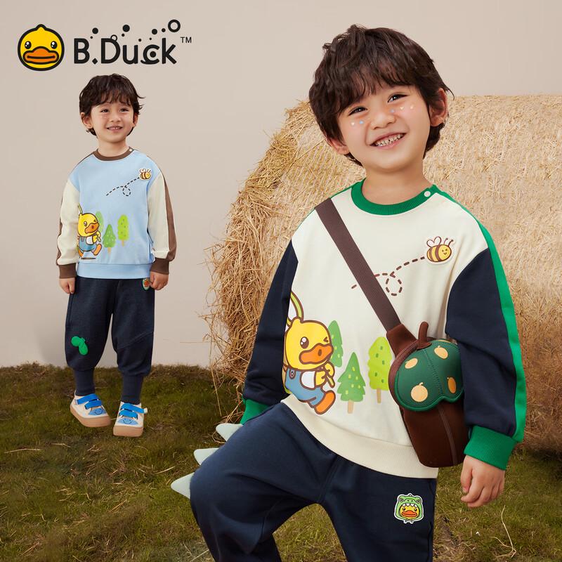 B.Duck Boys' Cartoon Print Sweatshirt