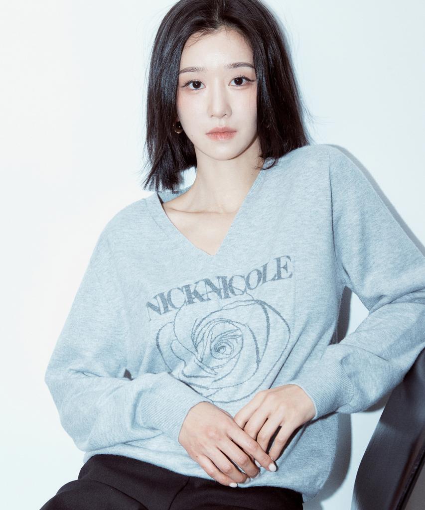 Nigaennikol Nicole Rose Jaquard Pullover Knit_Gray