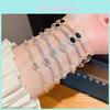 Geometric Oval Zircon Crystal Luxury Womens Bracelet For Gift Giving