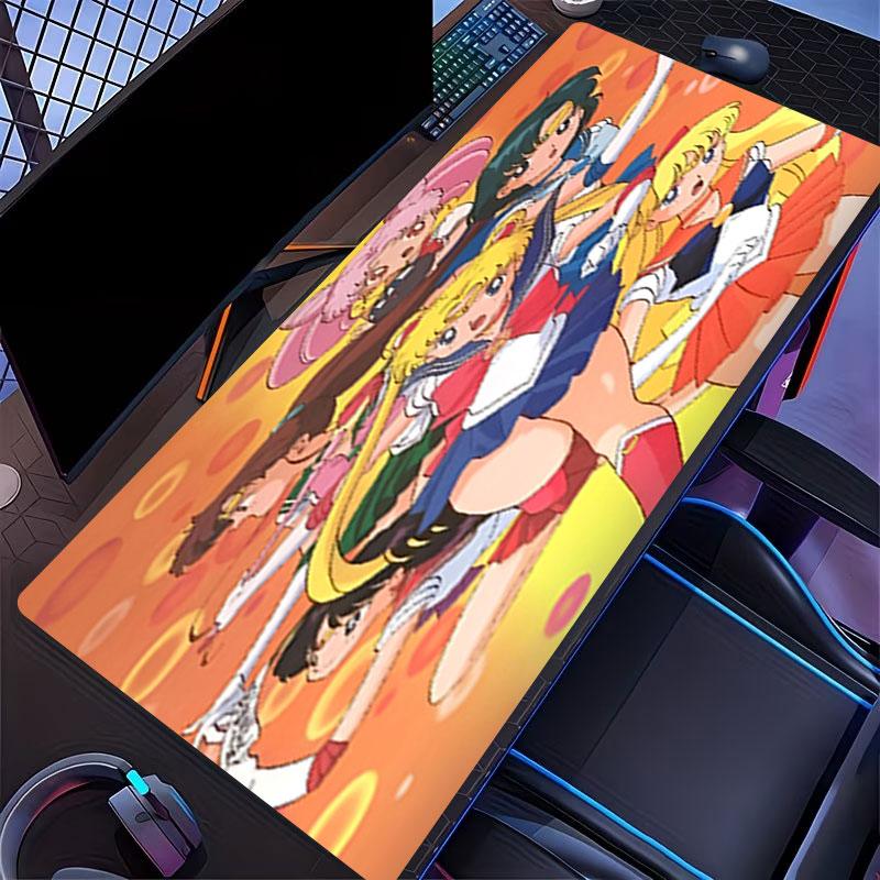 Tapis de Souris Impression Sailor Moon, pour Clavier, Ordinateur Portable PC, pour Bureau, Maison, Décoration de Bureau, Cadeau d'Anniversaire Parfait pour les Joueurs