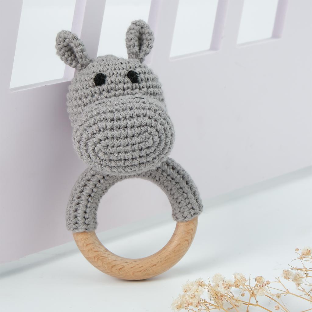 Creative Hand-Knitted Rattle 0-1 Year Old Baby Rattle Toy Child Soothing Can Bite Hand-Held Rattle Gift