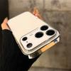 Crystal Smooth Glass Window Case For For Iphone 17 Air 16 15 14 13 12 Pro Max Plus Shockproof Plating Armor Hard Phone Cover