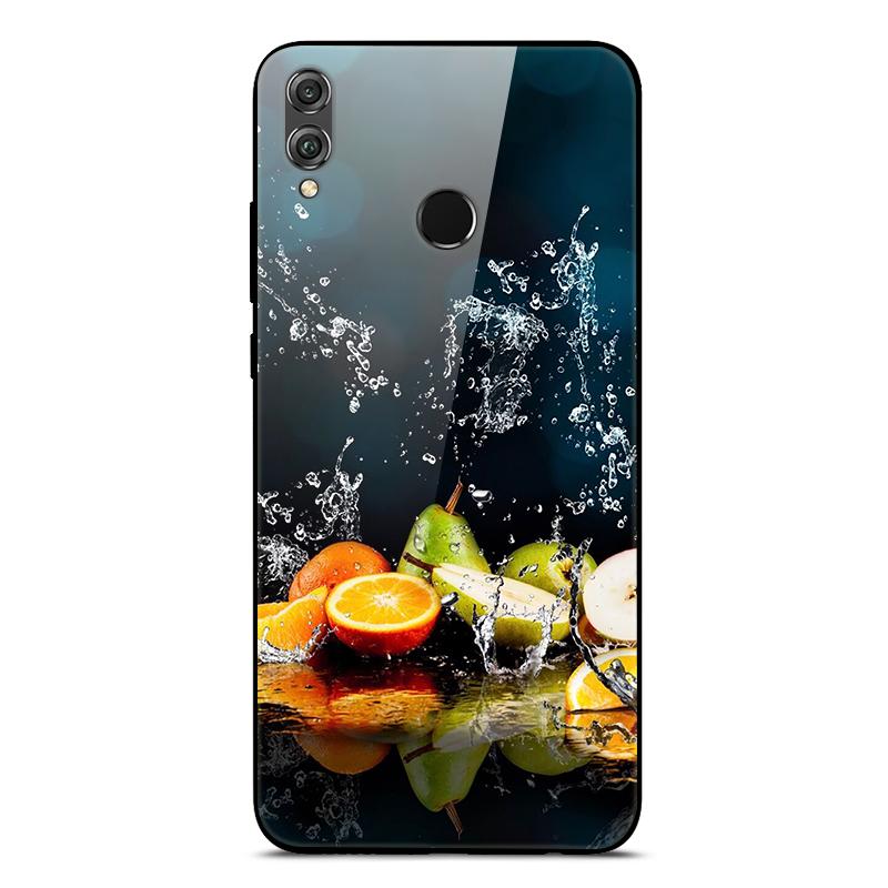Tempered Glass Case For Huawei Honor 8X Case Phone Cover Bumper on Honor 8X JSN-L21 8 X Honor8X Case Hard Back Cover Cute Fundas